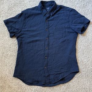 J. Crew Men’s Dark Navy Short-Sleeve Button-Down Shirt